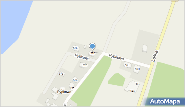 Pypkowo, Pypkowo, 57D, mapa Pypkowo