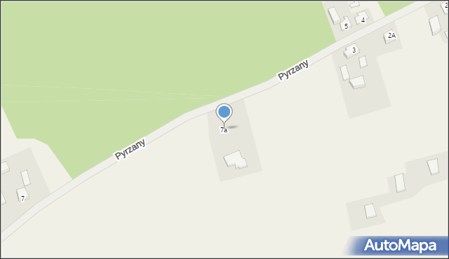 Pyrzany, Pyrzany, 7a, mapa Pyrzany