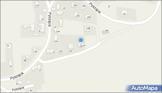 Pysząca, Pysząca, 12c, mapa Pysząca