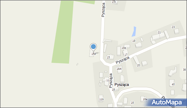 Pysząca, Pysząca, 15d, mapa Pysząca