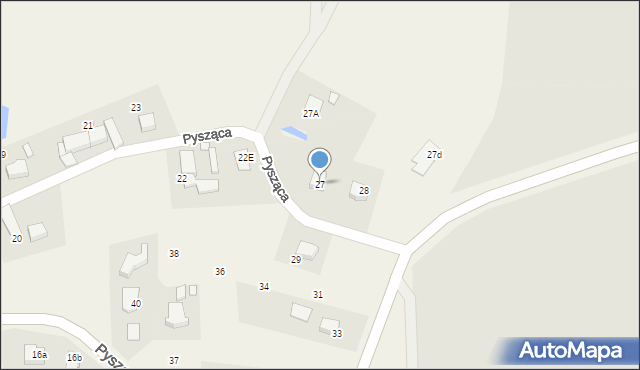 Pysząca, Pysząca, 27, mapa Pysząca
