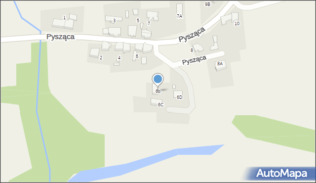Pysząca, Pysząca, 6b, mapa Pysząca