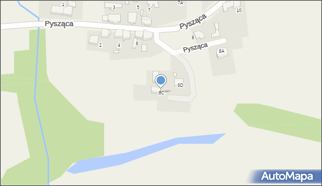 Pysząca, Pysząca, 6C, mapa Pysząca