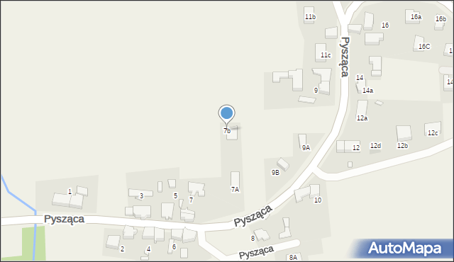 Pysząca, Pysząca, 7b, mapa Pysząca