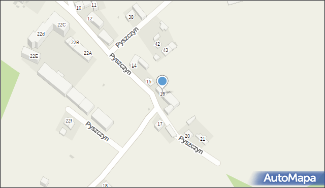 Pyszczyn, Pyszczyn, 16, mapa Pyszczyn