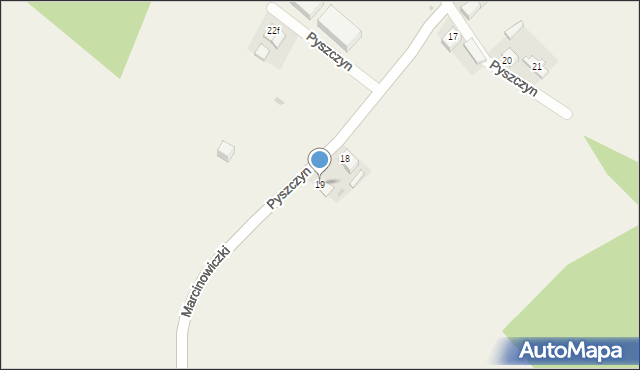 Pyszczyn, Pyszczyn, 19, mapa Pyszczyn