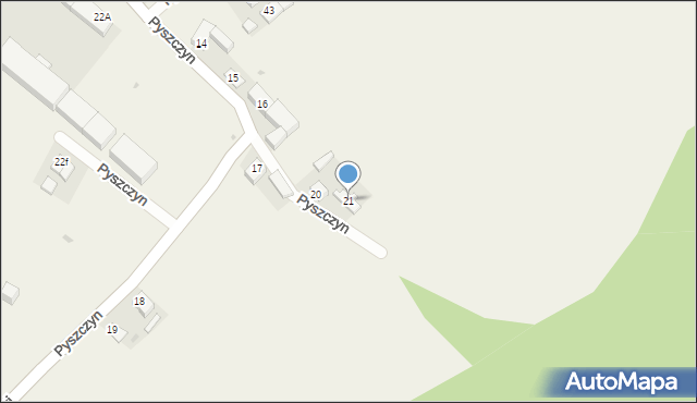 Pyszczyn, Pyszczyn, 21, mapa Pyszczyn