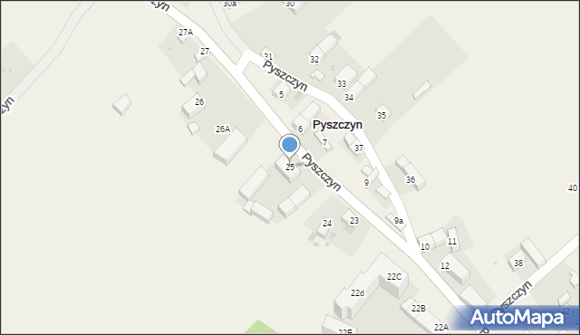 Pyszczyn, Pyszczyn, 25, mapa Pyszczyn