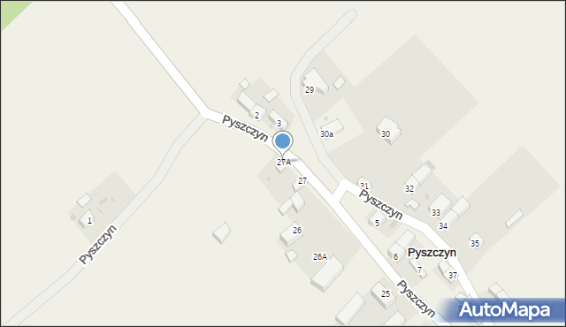 Pyszczyn, Pyszczyn, 27A, mapa Pyszczyn