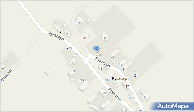 Pyszczyn, Pyszczyn, 31, mapa Pyszczyn