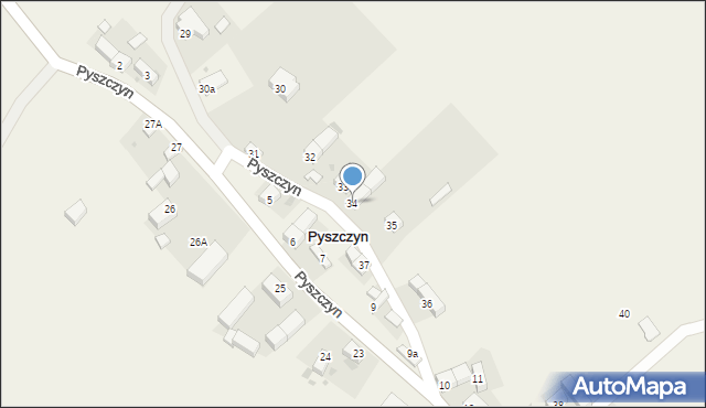 Pyszczyn, Pyszczyn, 34, mapa Pyszczyn