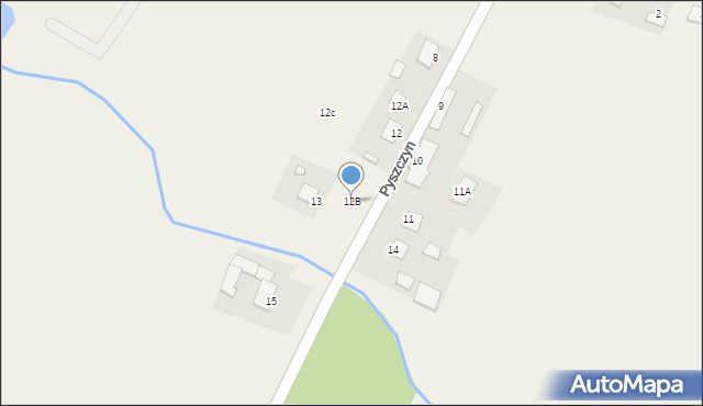 Pyszczyn, Pyszczyn, 12B, mapa Pyszczyn