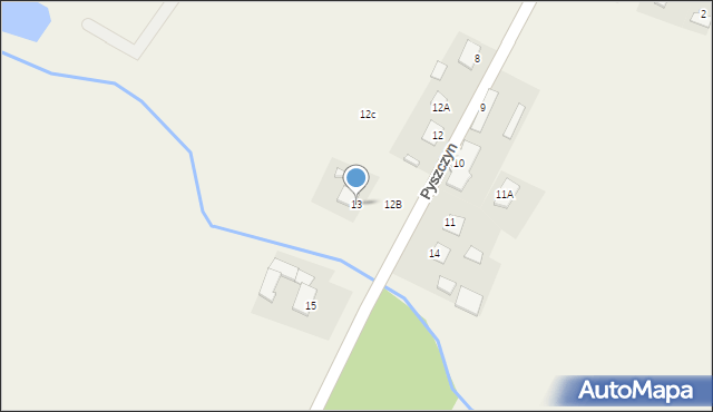 Pyszczyn, Pyszczyn, 13, mapa Pyszczyn