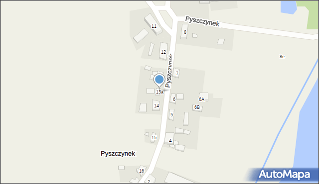 Pyszczynek, Pyszczynek, 13a, mapa Pyszczynek