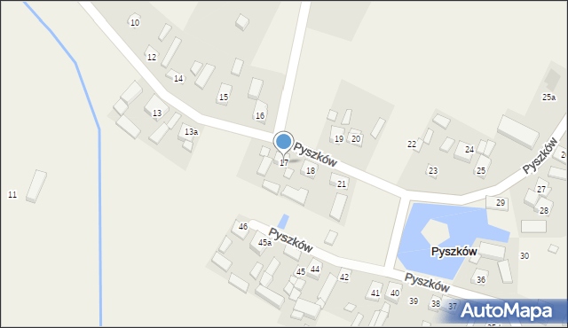 Pyszków, Pyszków, 17, mapa Pyszków
