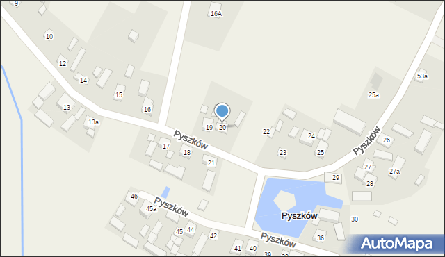 Pyszków, Pyszków, 20, mapa Pyszków