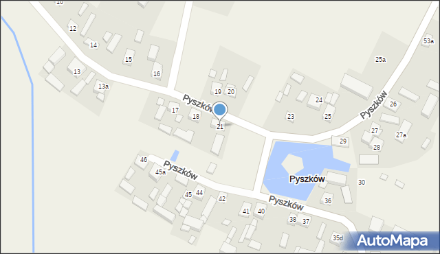 Pyszków, Pyszków, 21, mapa Pyszków