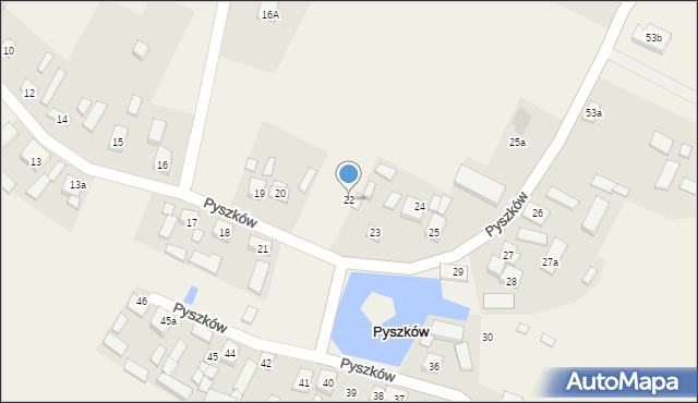 Pyszków, Pyszków, 22, mapa Pyszków