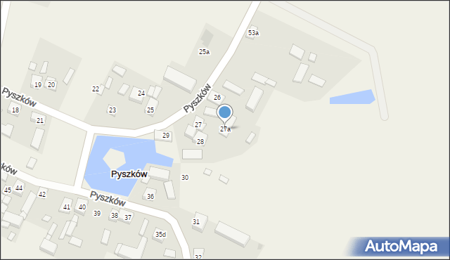 Pyszków, Pyszków, 27a, mapa Pyszków
