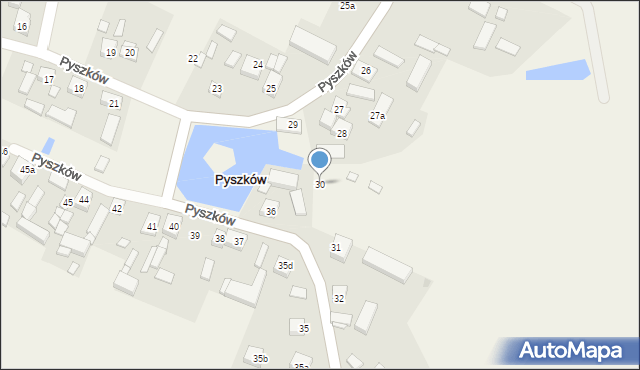 Pyszków, Pyszków, 30, mapa Pyszków