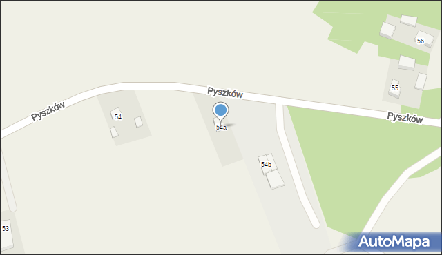 Pyszków, Pyszków, 54a, mapa Pyszków