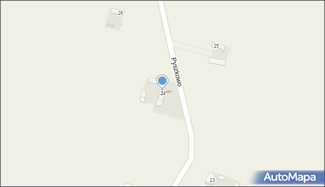 Pyszkowo, Pyszkowo, 24, mapa Pyszkowo