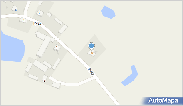 Pyzy, Pyzy, 10, mapa Pyzy