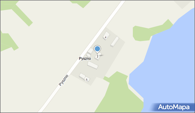 Sierzno, Pyszno, 3, mapa Sierzno