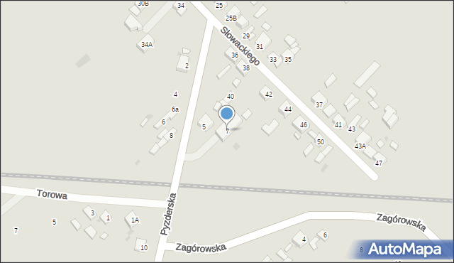 Słupca, Pyzderska, 7, mapa Słupca