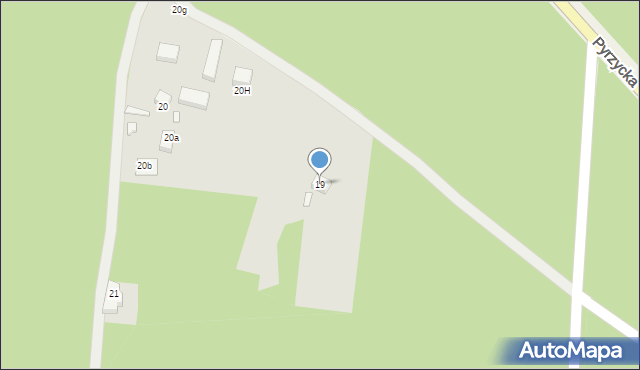 Szczecin, Pyrzycka, 19, mapa Szczecina