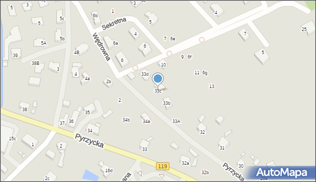 Szczecin, Pyrzycka, 33c, mapa Szczecina