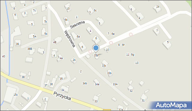 Szczecin, Pyrzycka, 33d, mapa Szczecina