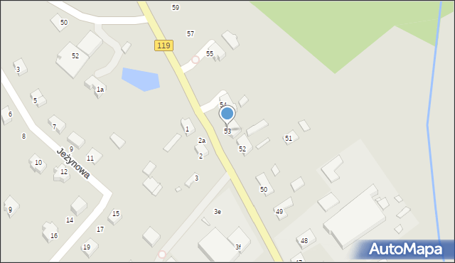 Szczecin, Pyrzycka, 53, mapa Szczecina