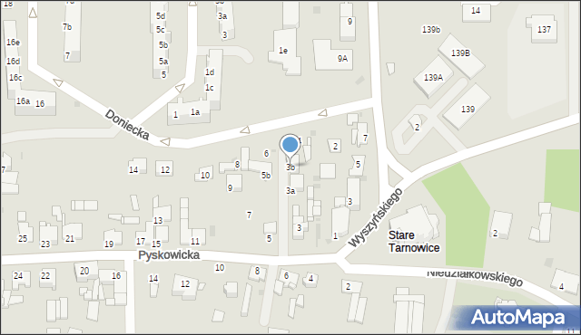 Tarnowskie Góry, Pyskowicka, 3b, mapa Tarnowskie Góry