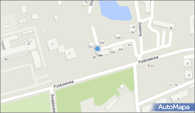 Tarnowskie Góry, Pyskowicka, 45a, mapa Tarnowskie Góry