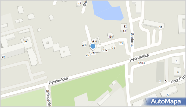 Tarnowskie Góry, Pyskowicka, 45b, mapa Tarnowskie Góry