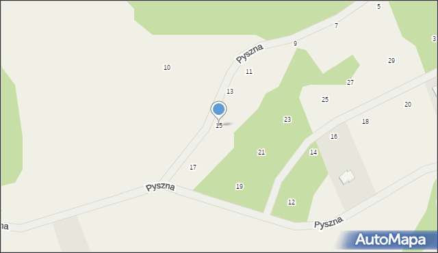 Ugoszcz, Pyszna, 15, mapa Ugoszcz