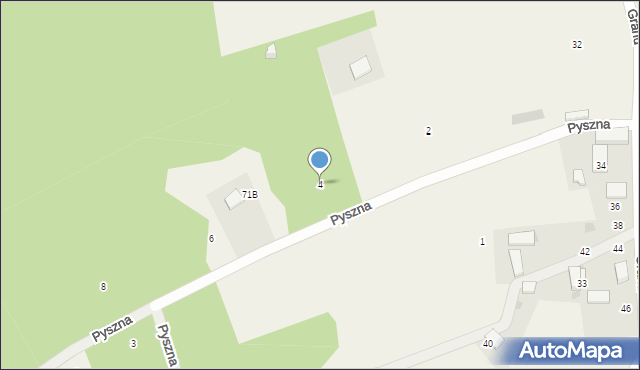 Ugoszcz, Pyszna, 4, mapa Ugoszcz