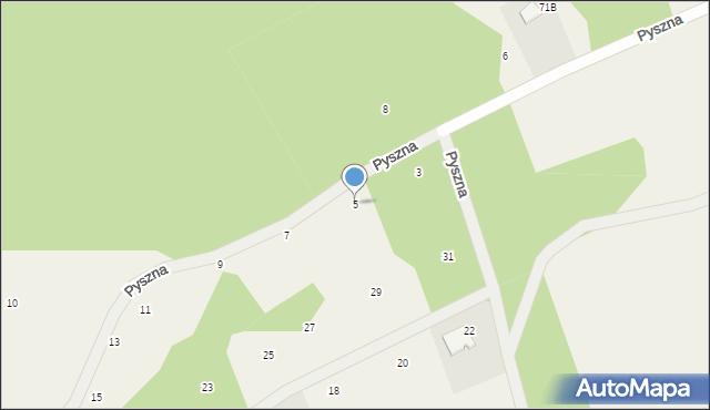 Ugoszcz, Pyszna, 5, mapa Ugoszcz