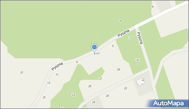 Ugoszcz, Pyszna, 7, mapa Ugoszcz