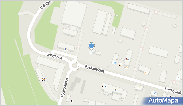 Zabrze, Pyskowicka, 11, mapa Zabrza