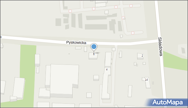 Zabrze, Pyskowicka, 6, mapa Zabrza