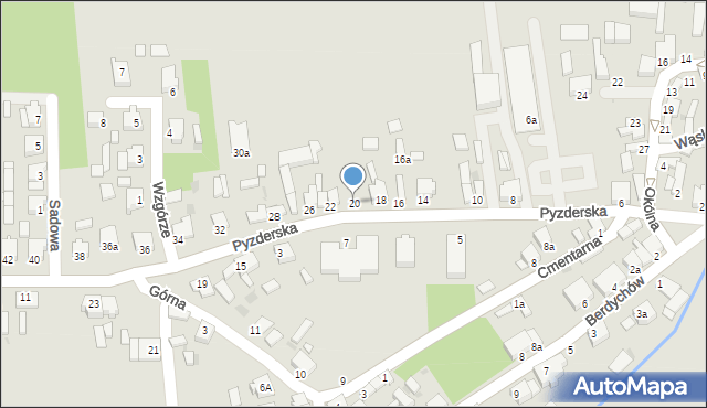 Zagórów, Pyzderska, 20, mapa Zagórów