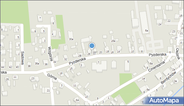 Zagórów, Pyzderska, 24, mapa Zagórów
