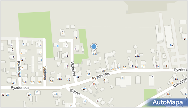 Zagórów, Pyzderska, 30a, mapa Zagórów