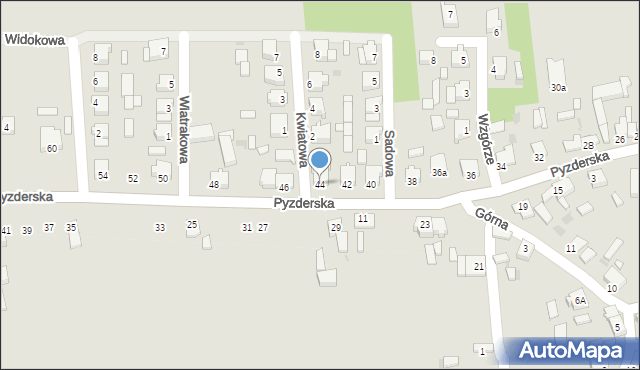 Zagórów, Pyzderska, 44, mapa Zagórów