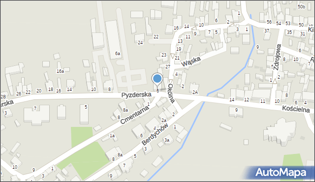 Zagórów, Pyzderska, 6, mapa Zagórów