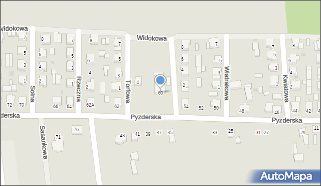 Zagórów, Pyzderska, 60, mapa Zagórów