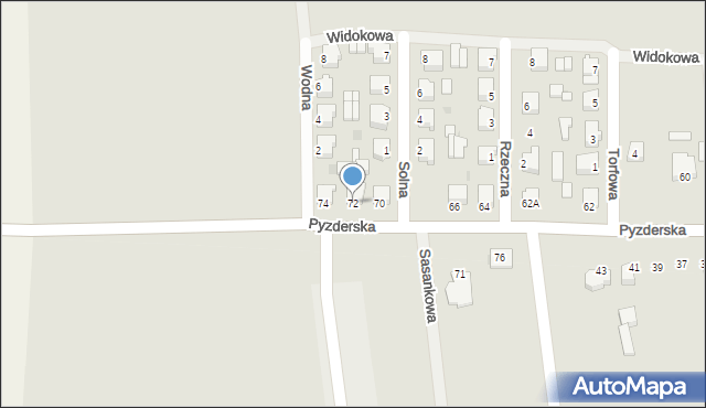 Zagórów, Pyzderska, 72, mapa Zagórów