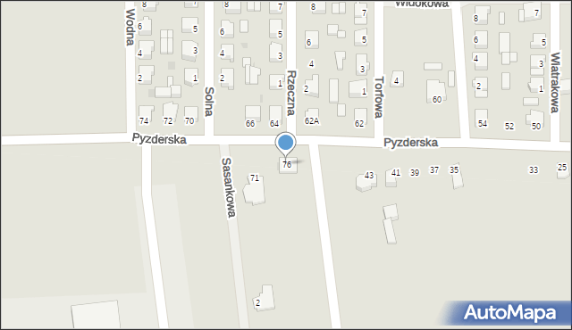 Zagórów, Pyzderska, 76, mapa Zagórów